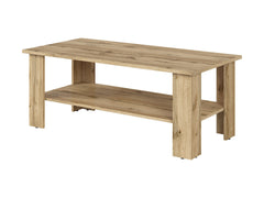 Acadia Coffee Table – Wotan Oak | L-Shape Legs & Lower Shelf | 115×56×45.5 cm | Living Room