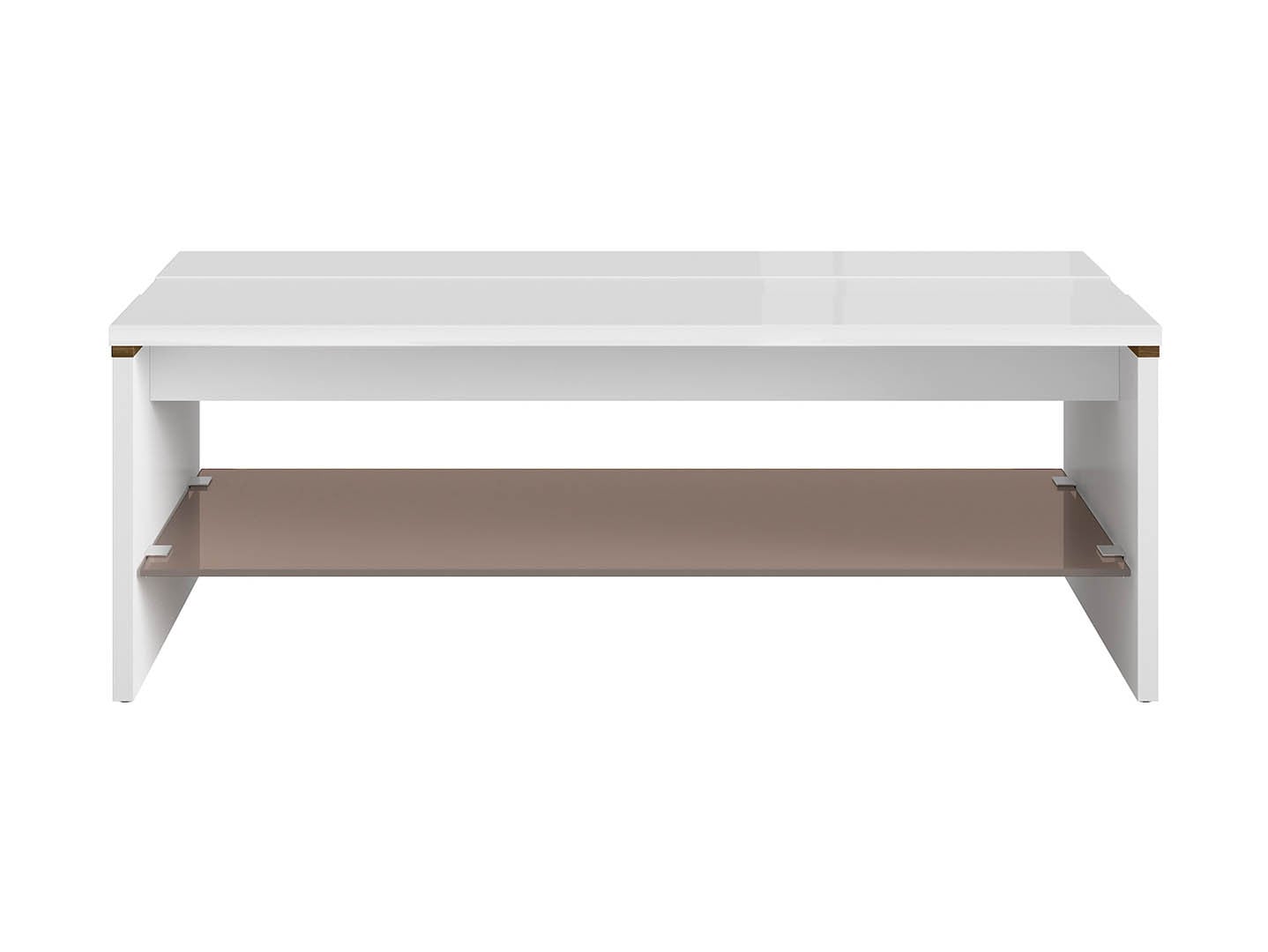 Azteca Trio — Coffee Table | 110 × 65 cm | White Gloss & Canterbury Oak