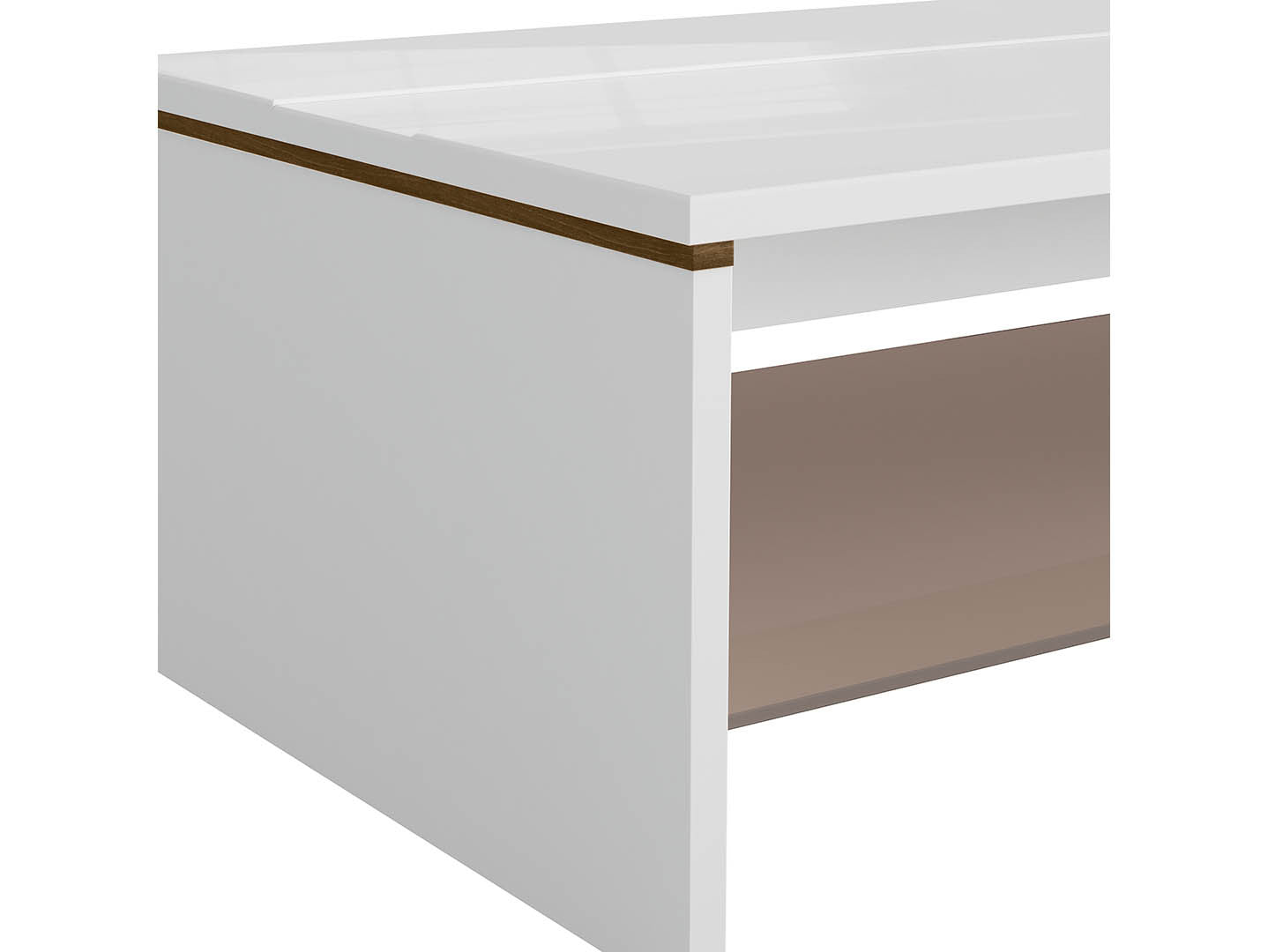 Azteca Trio — Coffee Table | 110 × 65 cm | White Gloss & Canterbury Oak
