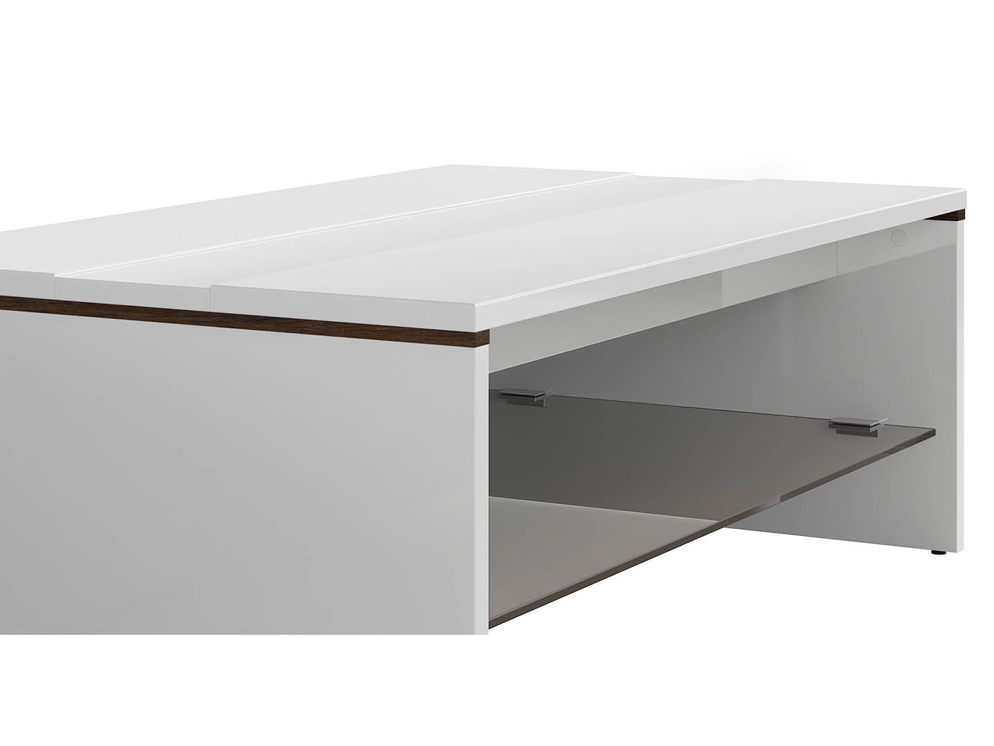 Azteca Trio — Coffee Table | 110 × 65 cm | White Gloss & Canterbury Oak