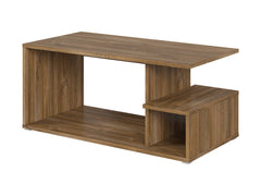 Gato Coffee Table – Geometric Rectangular Living Room Table with Under-Top Storage | Stirling Oak | 100×50×45 cm