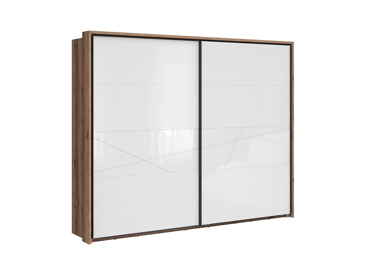 Forn Wardrobe Surround Frame (Passe-Partout) – Trim Kit for Forn 270 Wardrobe | Dark Delano Oak | 280.5×223.5 cm