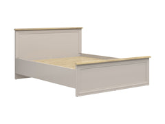 Anga A Double Bed 160×200 cm – Cashmere & Mauvella Oak