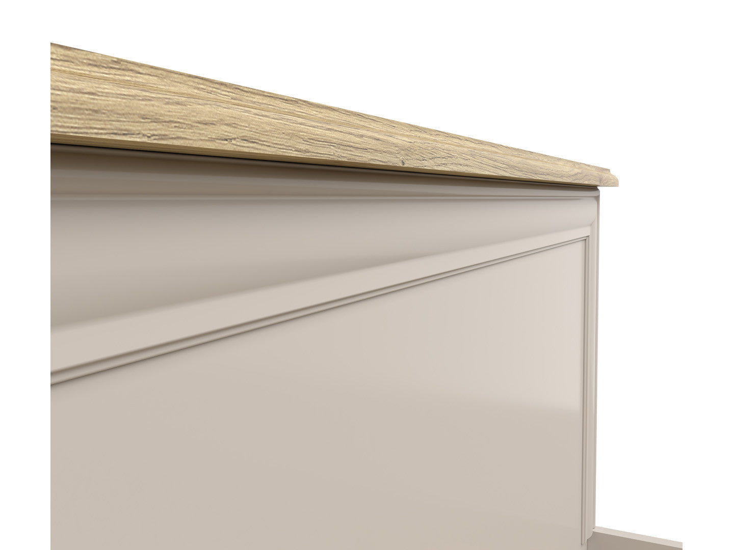 Anga Bed 160 — Upholstered Headboard, Storage & Mauvella Oak