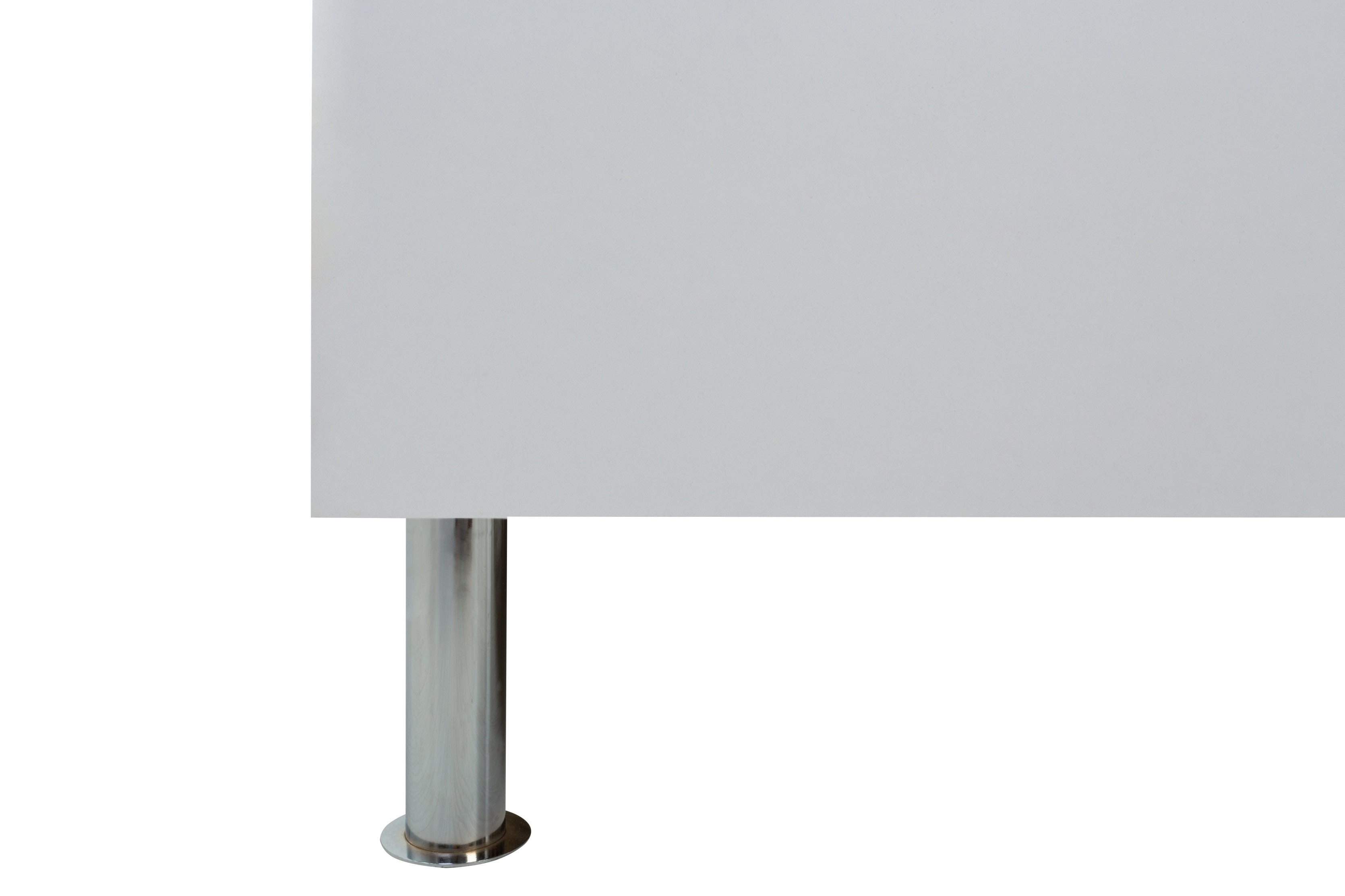Anton Bed 140x200 cm – White, Upholstered Headboard, Slatted Base & Bonell Spring Mattress