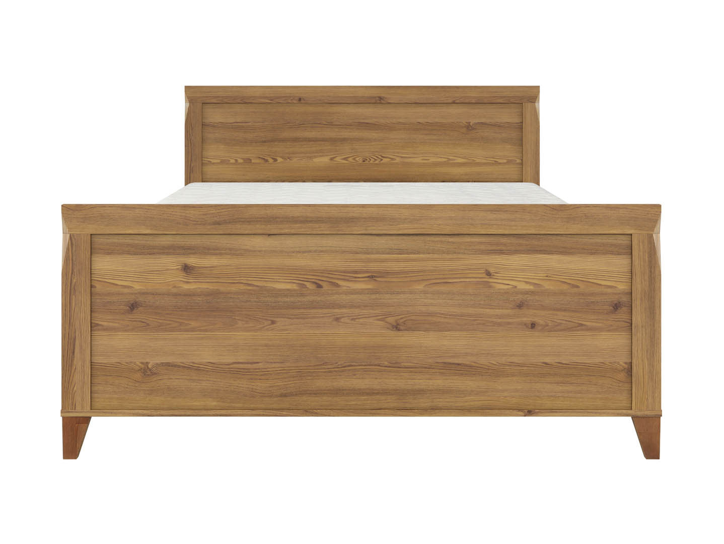 Bergen — Double Bed 160 × 200 cm | Golden Sibiu Larch | Tall Headboard