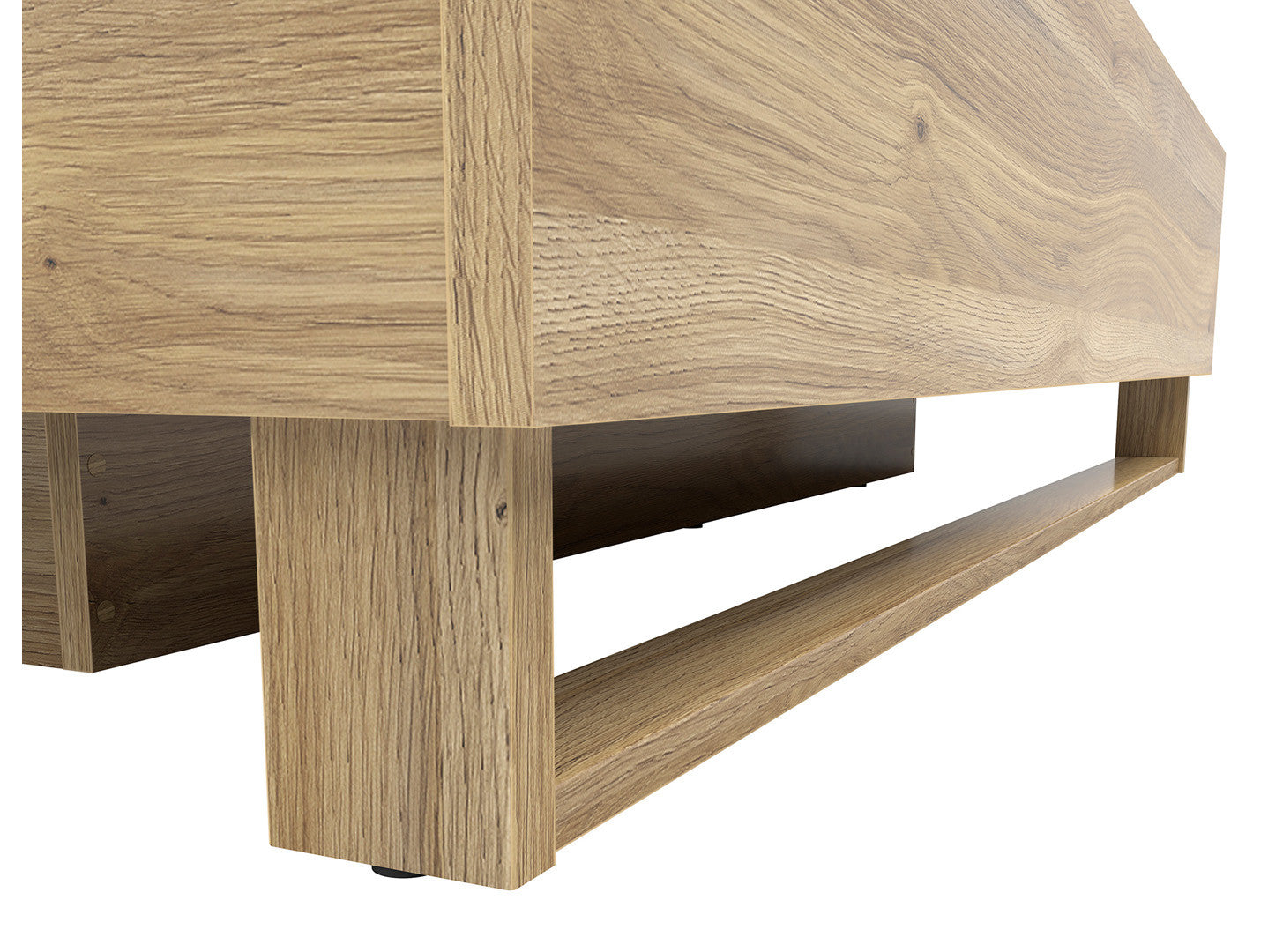Dalva Bed 160 — Japandi Style, LED Headboard with USB, Gas Lift Storage, Mauvella Oak & Kashmir