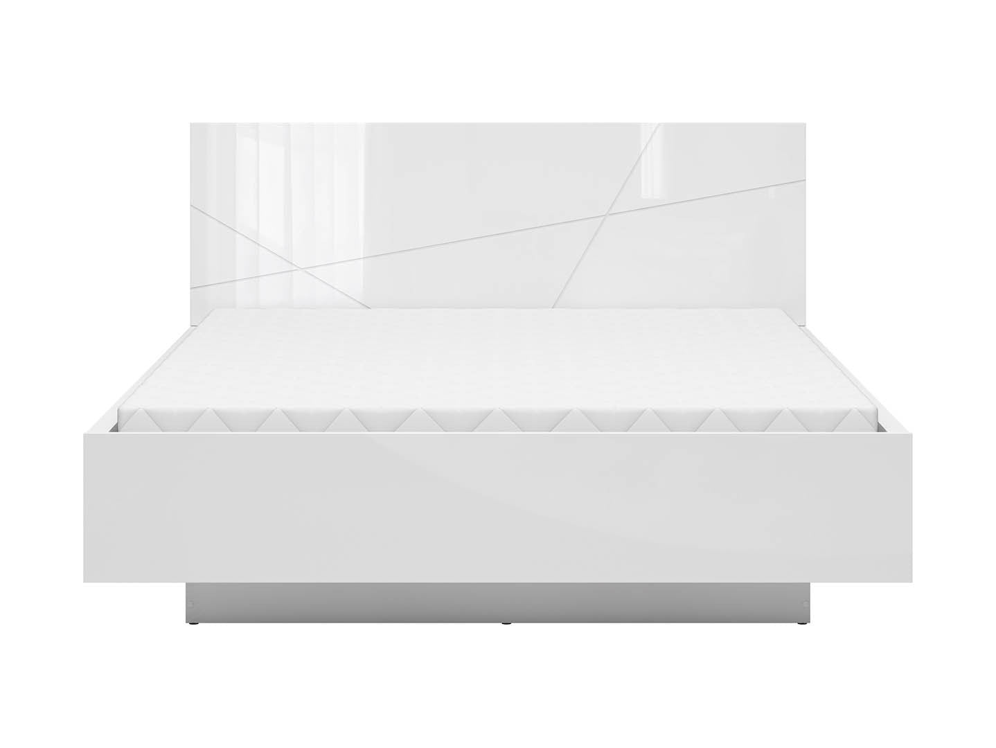 Forn Bed 160×200 with Storage – White Gloss | Gas-Lift Slatted Base