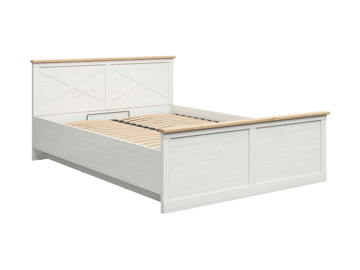 Frija Storage Bed 160×200 cm – Gas-Lift Slatted Base, Scandinavian Style | Andersen Pine & Artisan Oak