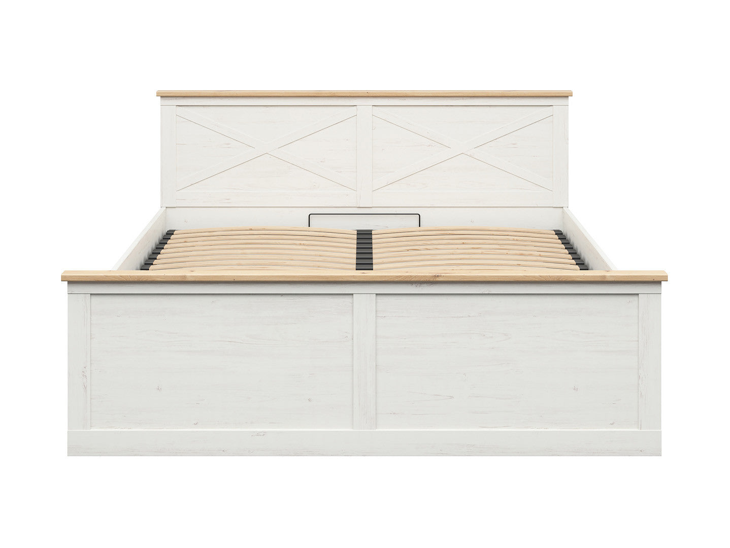 Frija Double Bed 180 with Storage | Scandinavian Style | Andersen Pine White & Artisan Oak | 180x200cm