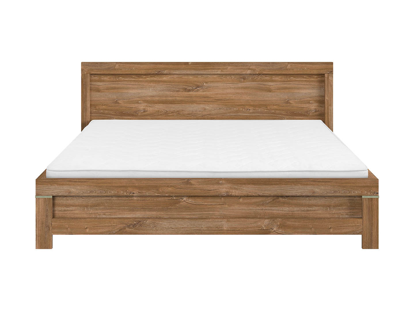 Gent Bed Frame 180x200 cm – Stirling Oak | Classic Style | Tall Headboard | Mattress Not Included