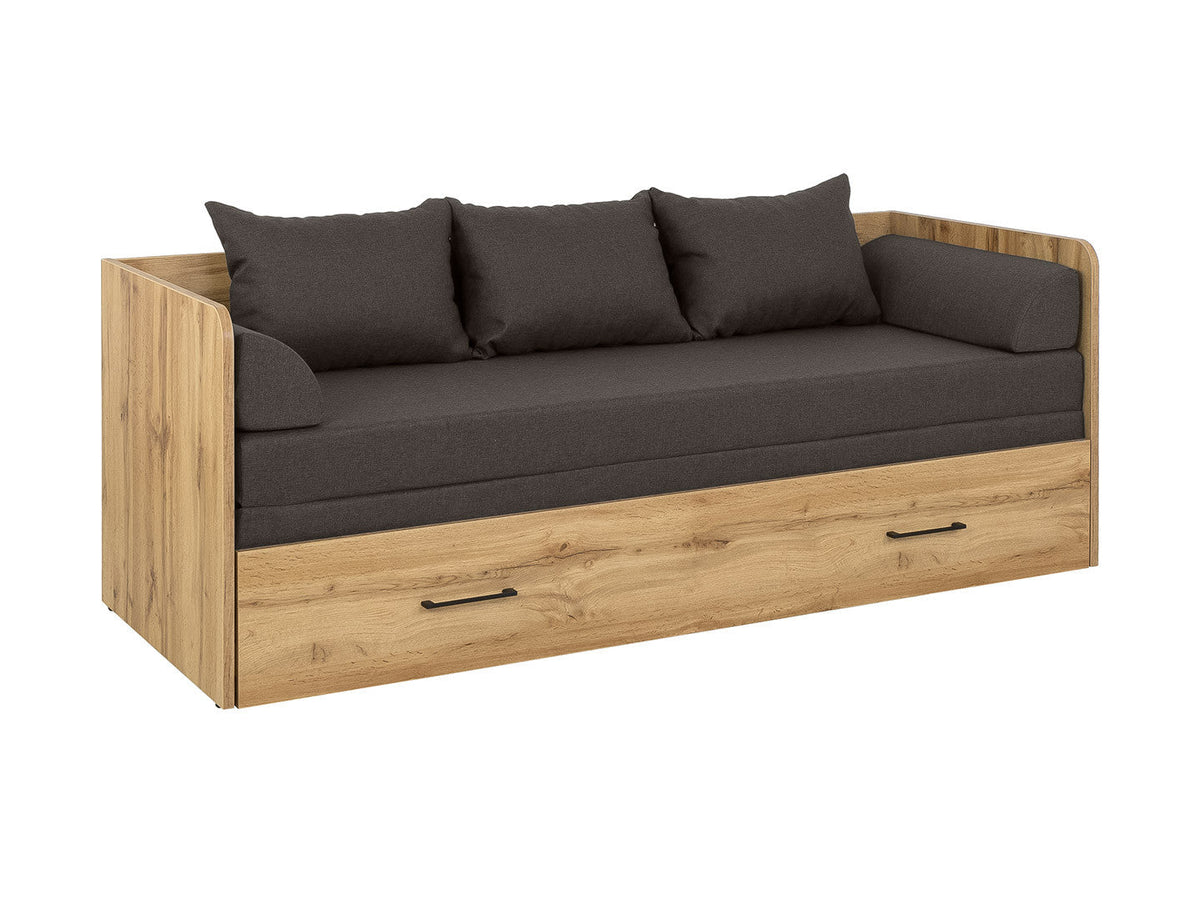 Bed set 80/160 Tetrix with mattress, headboards and cushions Carbo