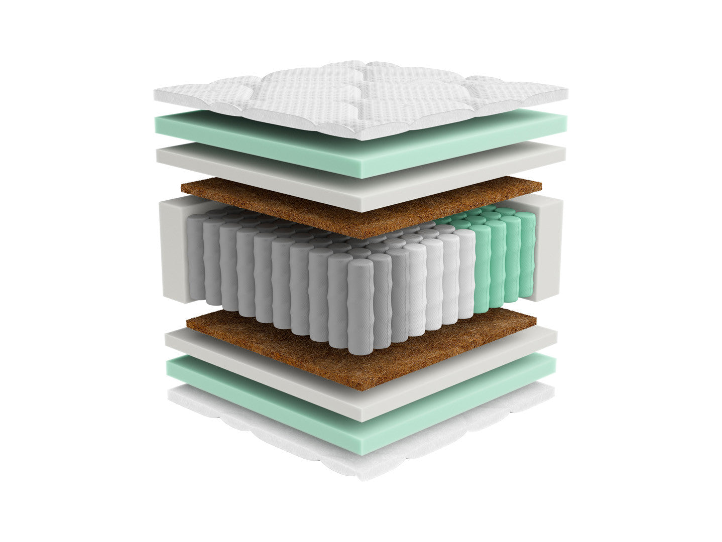 Estivo II Pocket Spring Mattress 90x200 cm – 7 Zones, Firm H3, Coconut Fibre