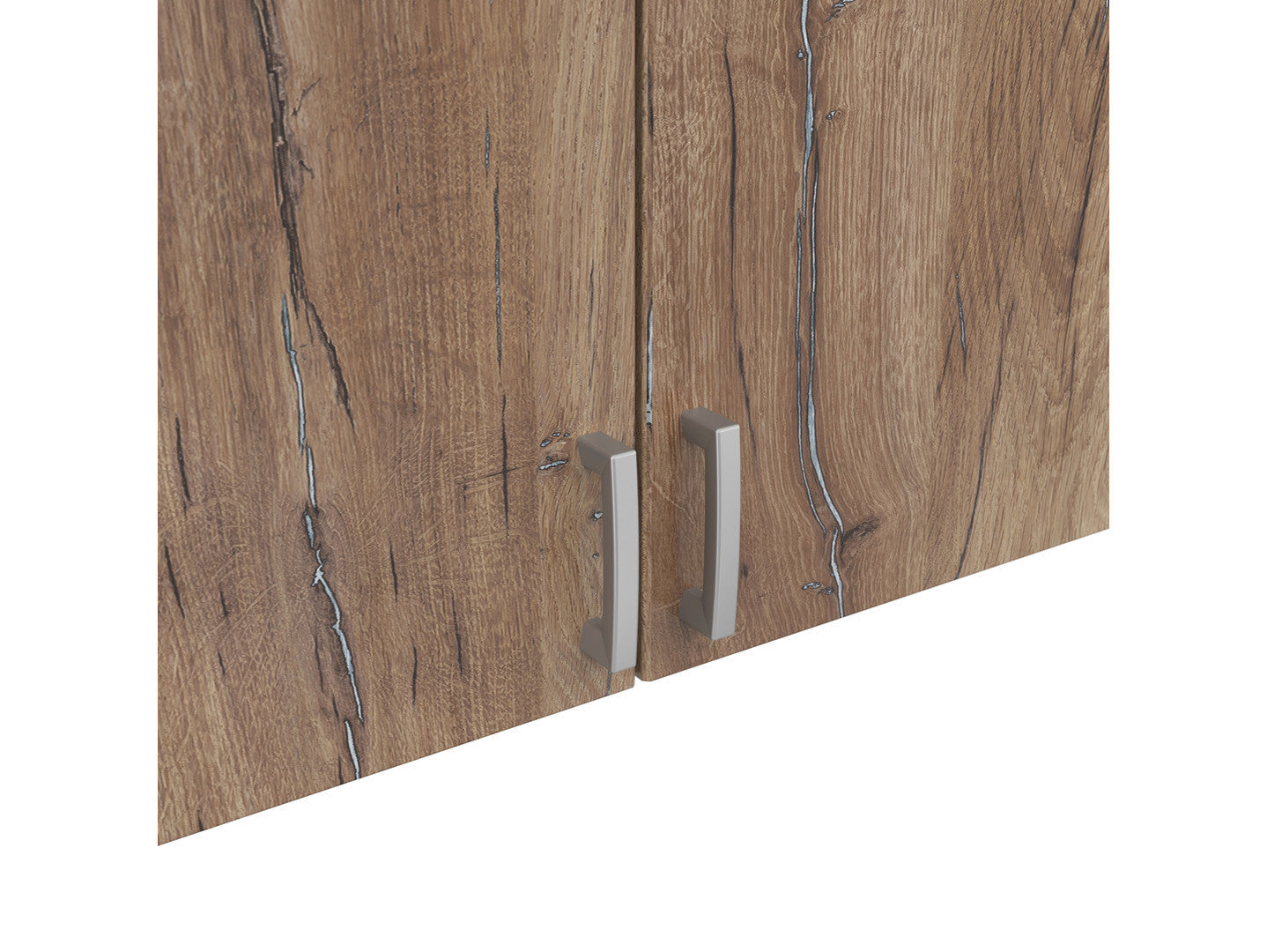 Brando 3 Wardrobe Top Extension Unit 136 cm – Dark Flagstaff Oak / Textile, 3 Doors