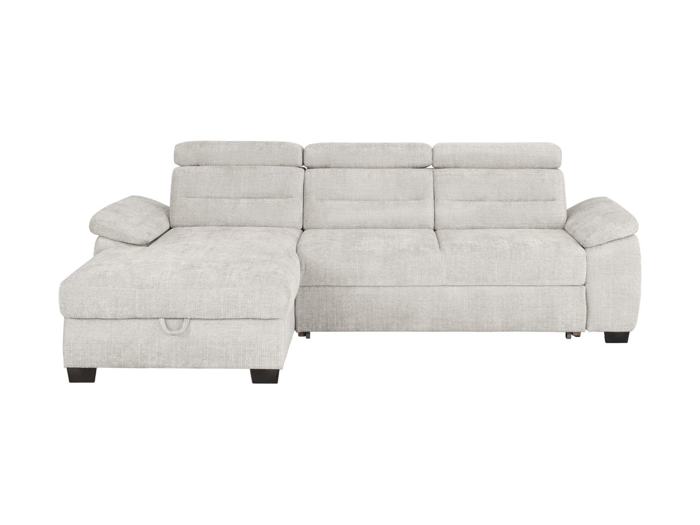 Aguda Corner Sofa Bed 269cm – Cremona 04 | Dolphin Sleeper, Bedding Storage & 3 Adjustable Headrests