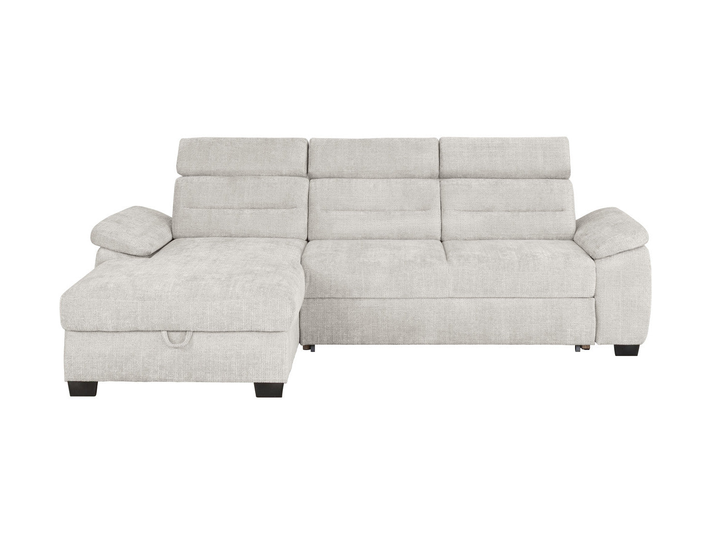 Aguda Corner Sofa Bed 269cm – Cremona 04 | Dolphin Sleeper, Bedding Storage & 3 Adjustable Headrests