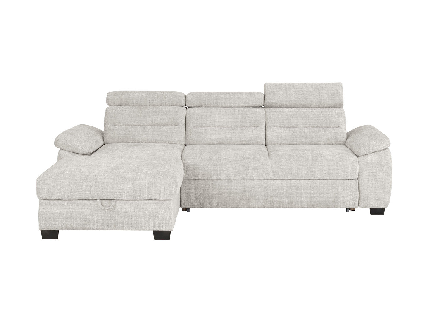 Aguda Corner Sofa Bed 269cm – Cremona 04 | Dolphin Sleeper, Bedding Storage & 3 Adjustable Headrests