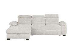 Aguda Corner Sofa Bed 269cm – Cremona 04 | Dolphin Sleeper, Bedding Storage & 3 Adjustable Headrests