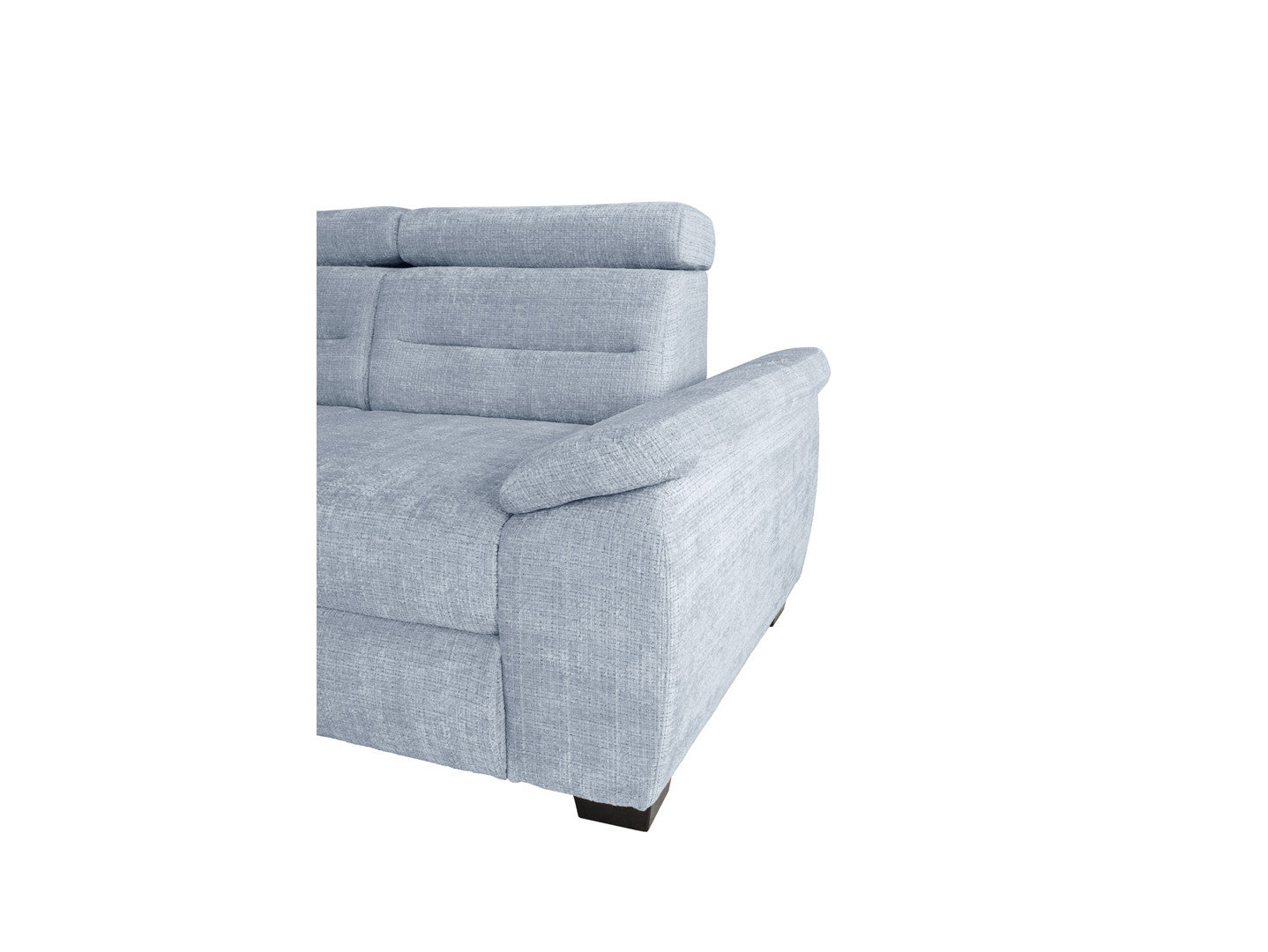 Aguda Corner Sofa Bed | Dolphin Mechanism, 3 Adjustable Headrests & Storage | 269x175cm | 133x210cm Sleep