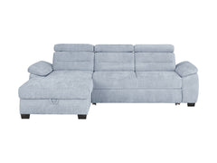 Aguda Corner Sofa Bed | Dolphin Mechanism, 3 Adjustable Headrests & Storage | 269x175cm | 133x210cm Sleep