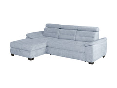 Aguda Corner Sofa Bed | Dolphin Mechanism, 3 Adjustable Headrests & Storage | 269x175cm | 133x210cm Sleep