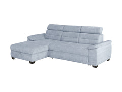 Aguda Corner Sofa Bed | Dolphin Mechanism, 3 Adjustable Headrests & Storage | 269x175cm | 133x210cm Sleep