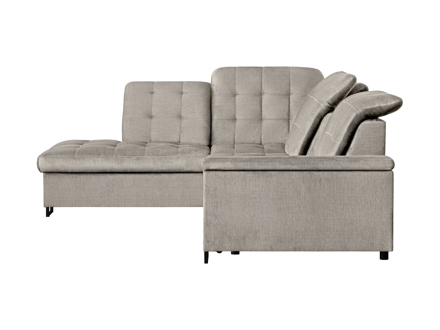 Aragon Corner Sofa Bed with Storage 270×230 cm – Adjustable Headrests & Seat Depth