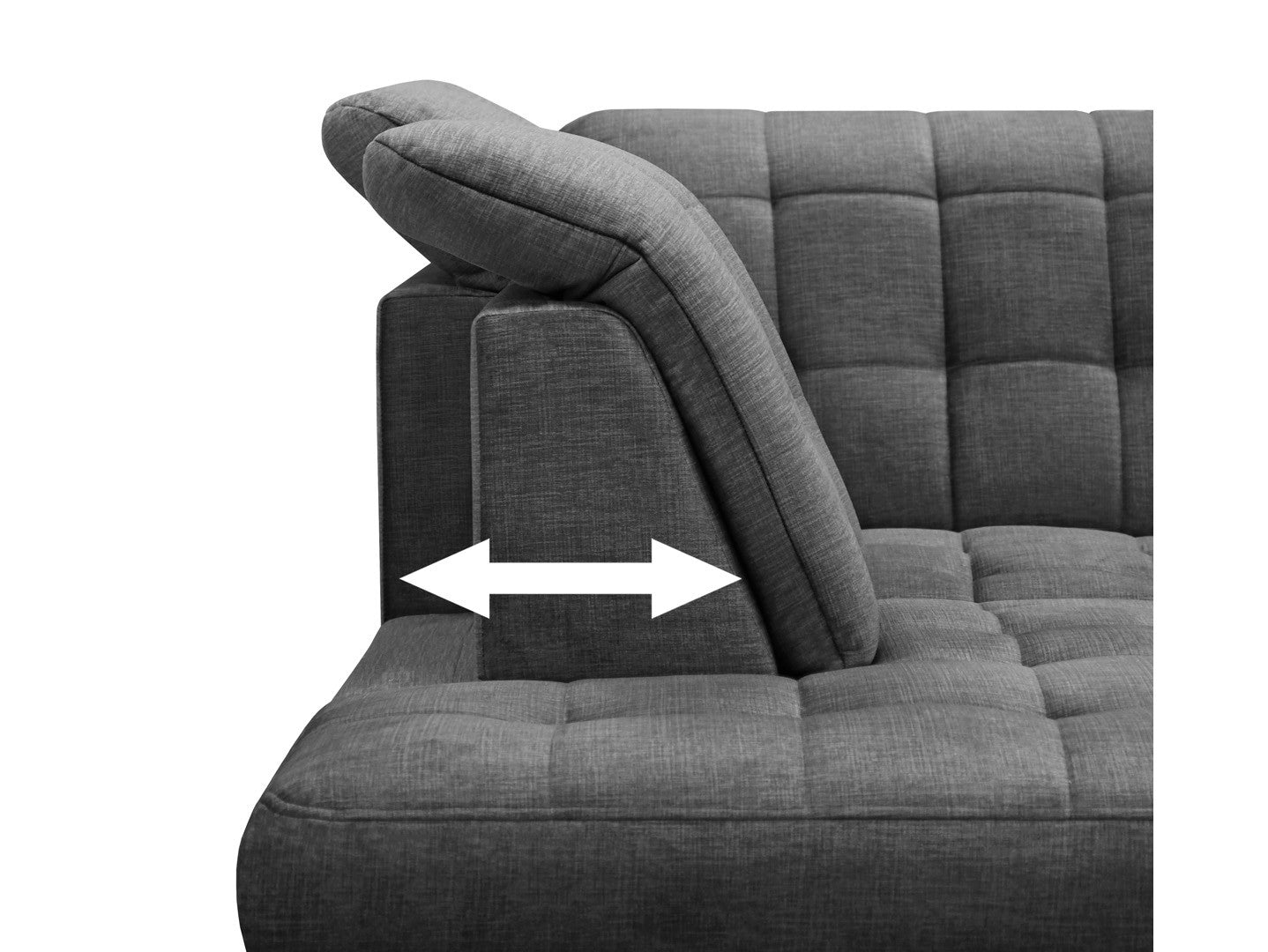 Aragon Corner Sofa Bed 270×230 cm – Adjustable Headrests & Seat, Sleep Function, Bedding Storage