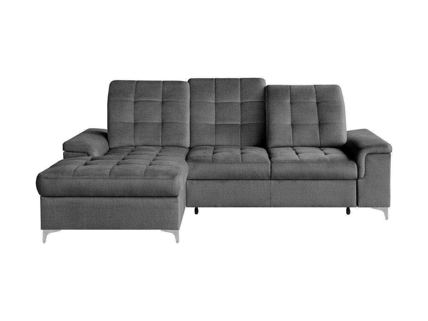 Ariado Left-Hand Corner Sofa Bed with Storage – Velour, 140x200 cm Sleeping Surface