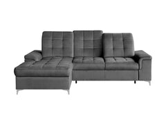 Ariado Left-Hand Corner Sofa Bed with Storage – Velour, 140x200 cm Sleeping Surface