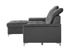 Ariado Left-Hand Corner Sofa Bed with Storage – Velour, 140x200 cm Sleeping Surface