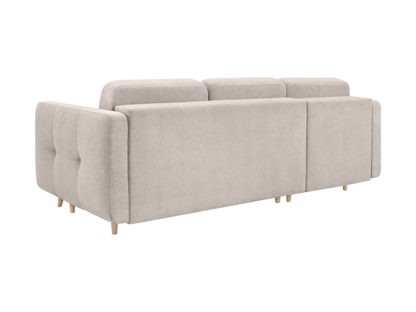 Cornet Corner Sofa Bed 228cm – Lotus Sand | Automat DL Sleeper, Bedding Storage & Wood Legs