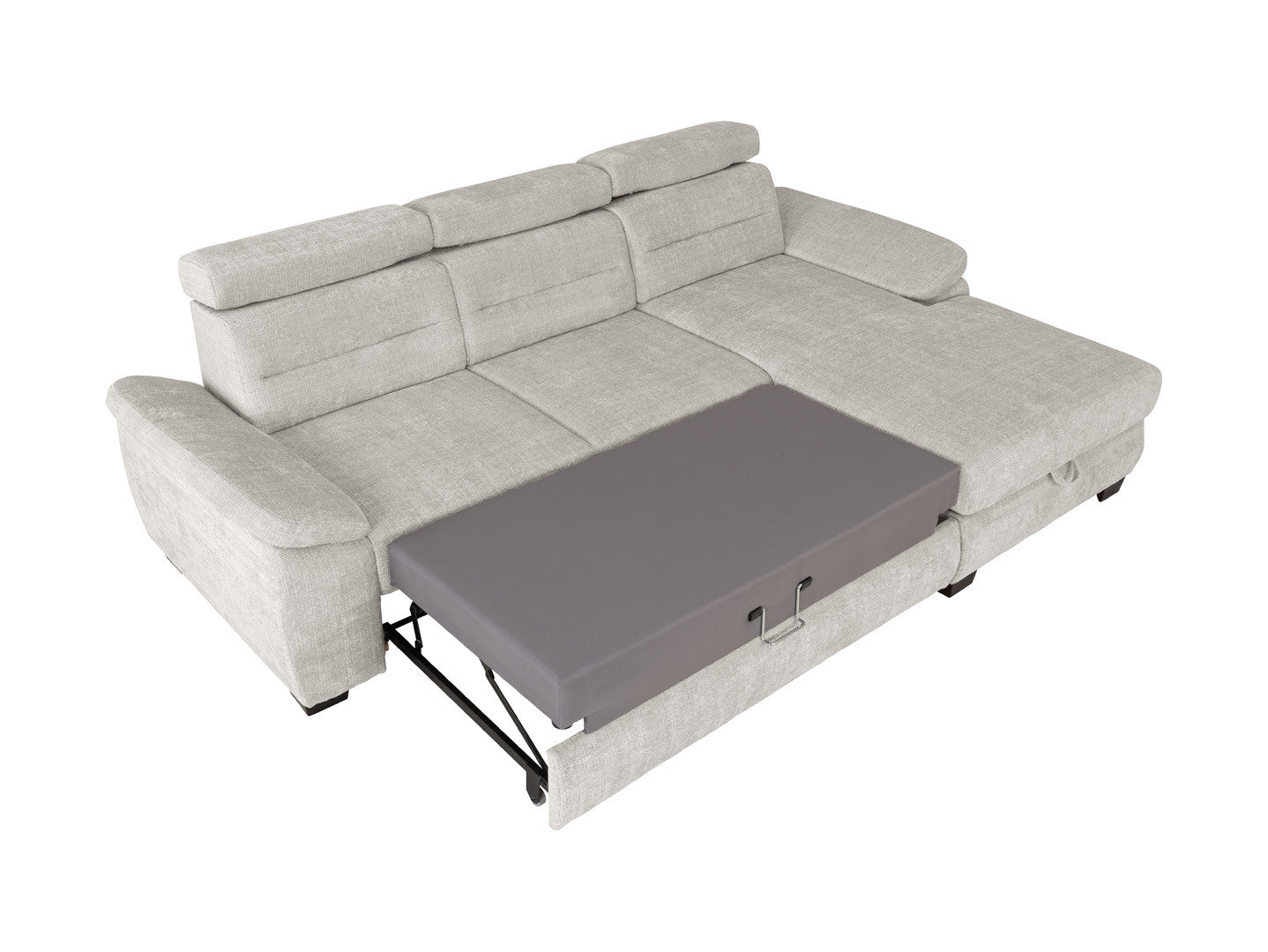 Aguda Corner Sofa Bed | Dolphin Mechanism, 3 Adjustable Headrests & Storage | 269x175cm | Cremona 04