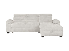 Aguda Corner Sofa Bed | Dolphin Mechanism, 3 Adjustable Headrests & Storage | 269x175cm | Cremona 04