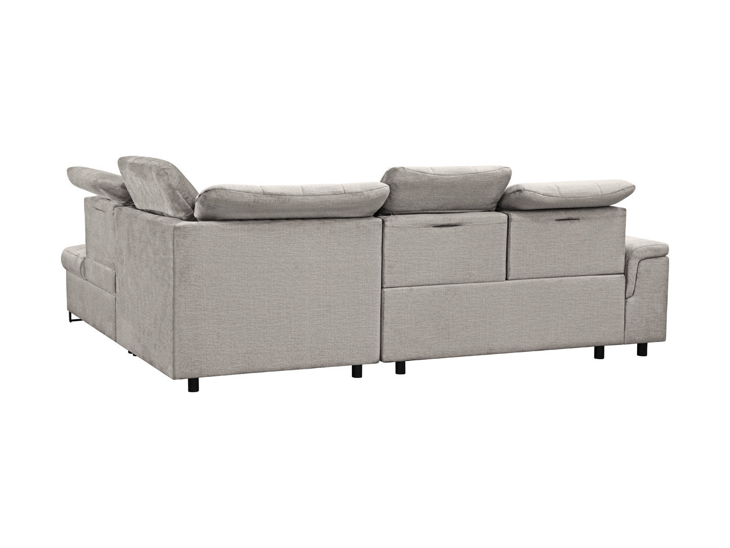 Aragon Corner Sofa Bed — Adjustable Headrests & Seat, Storage, 140×198cm Sleeping, Voss 28