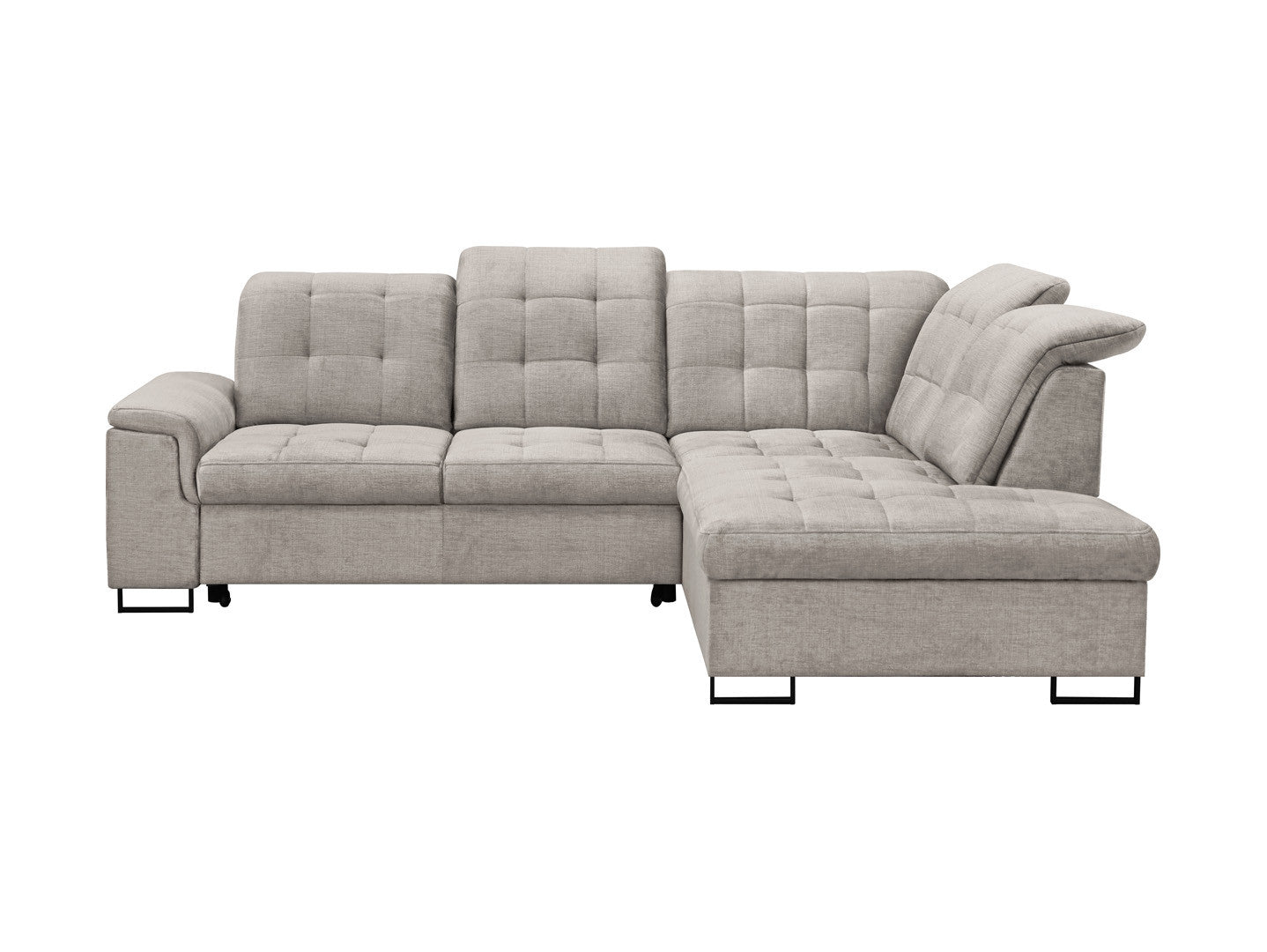 Aragon Corner Sofa Bed — Adjustable Headrests & Seat, Storage, 140×198cm Sleeping, Voss 28