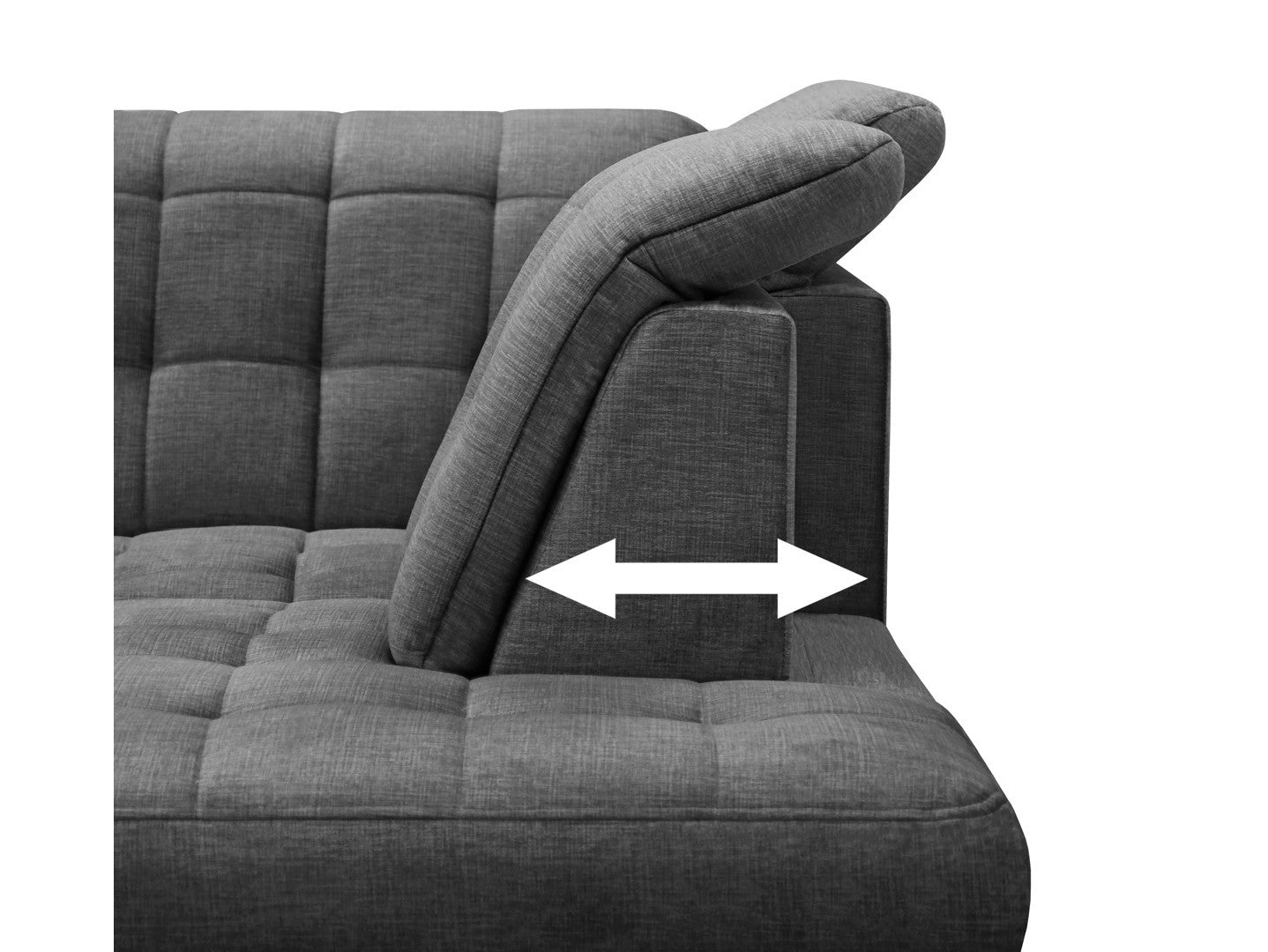 Aragon Corner Sofa Bed — Dolphin Mechanism, Adjustable Headrests & Seat, 140x198cm Sleeping Surface & Storage