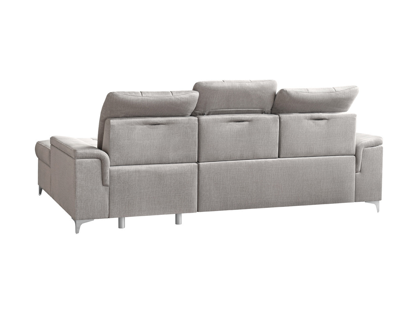 Ariado Right-Hand Corner Sofa Bed — Velour, Dolphin Mechanism, 140x200cm Sleeping Surface & Storage, Grey