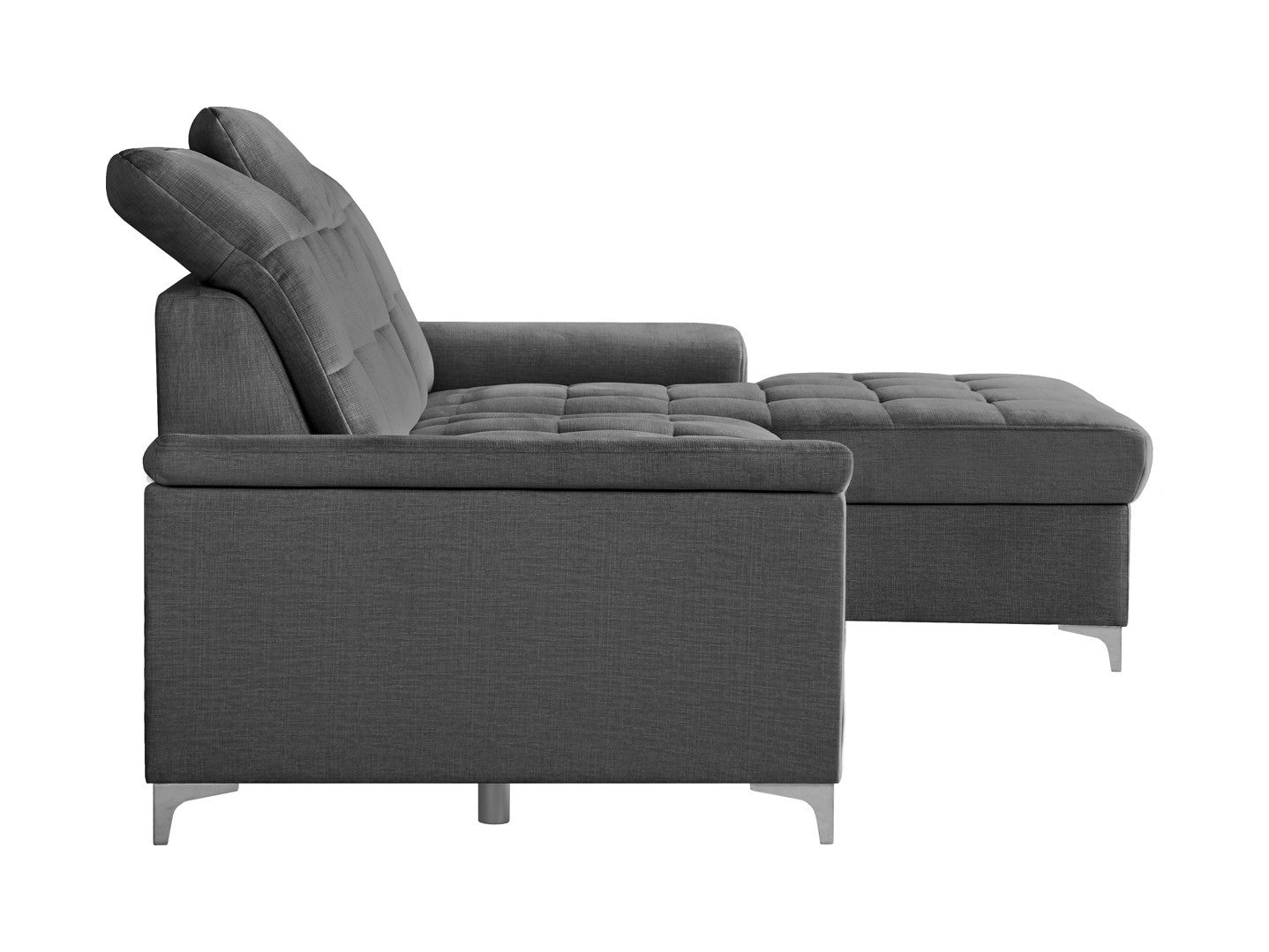 Ariado Right-Hand Corner Sofa Bed — Dolphin Mechanism, 140x200cm Sleeping Surface, Velvet Upholstery & Bedding Storage, Voss 15