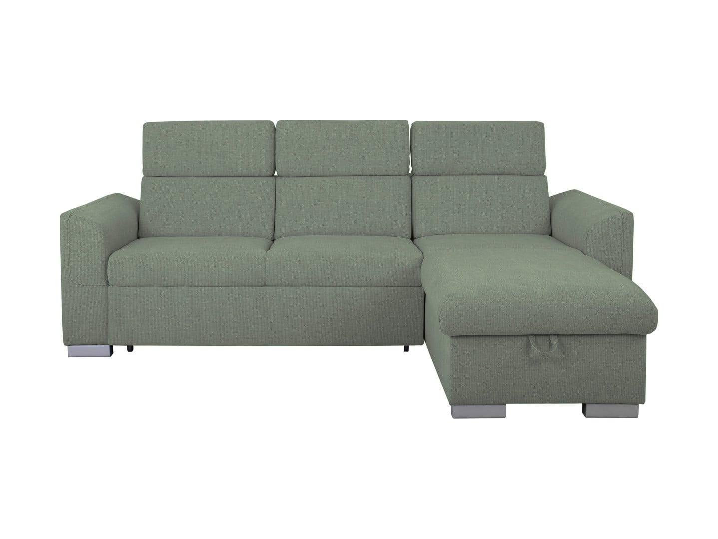 Evia Corner Sofa Bed with Storage – Reversible Left/Right | Adjustable Headrests | Delfin Mechanism | 243×186 cm
