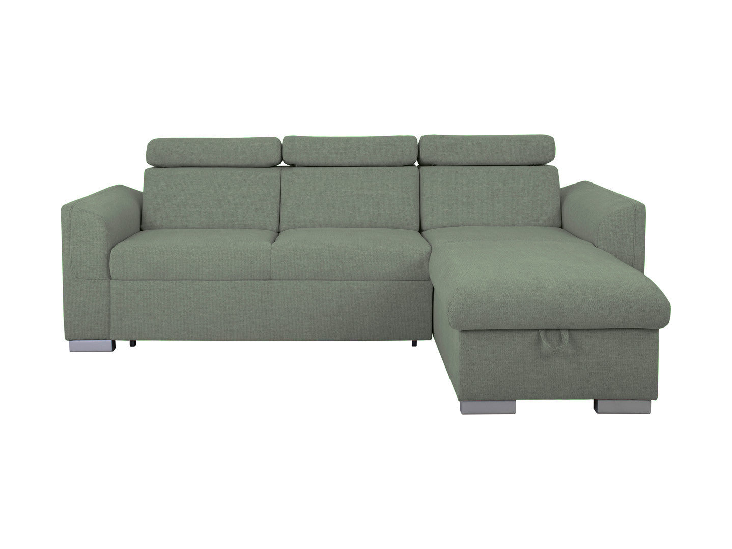 Evia Corner Sofa Bed with Storage – Reversible Left/Right | Adjustable Headrests | Delfin Mechanism | 243×186 cm