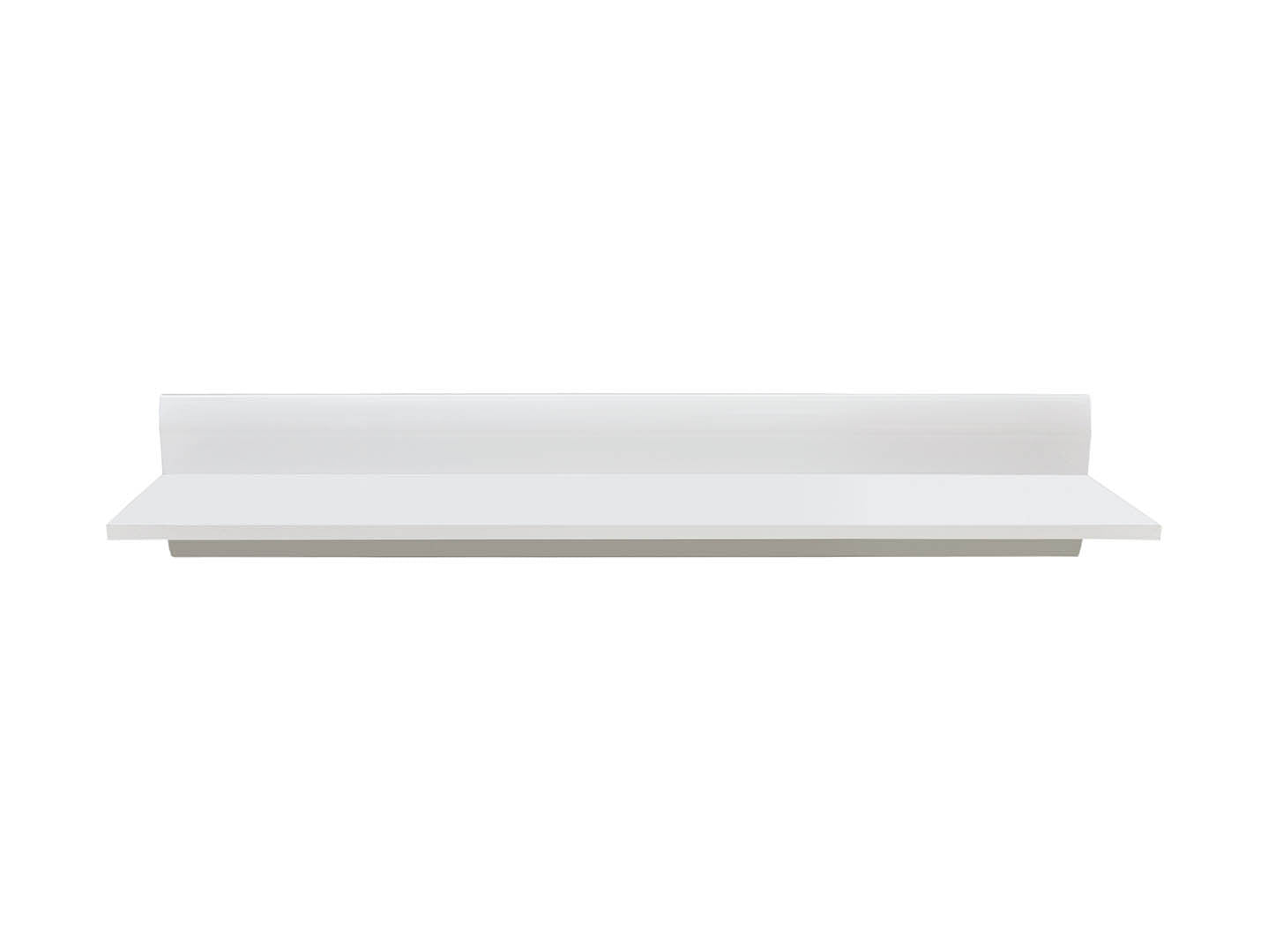Azteca Trio Wall Shelf 105 cm – White / White Gloss | Hidden Fixings & Back Panel