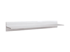 Azteca Trio Wall Shelf 105 cm – White / White Gloss | Hidden Fixings & Back Panel