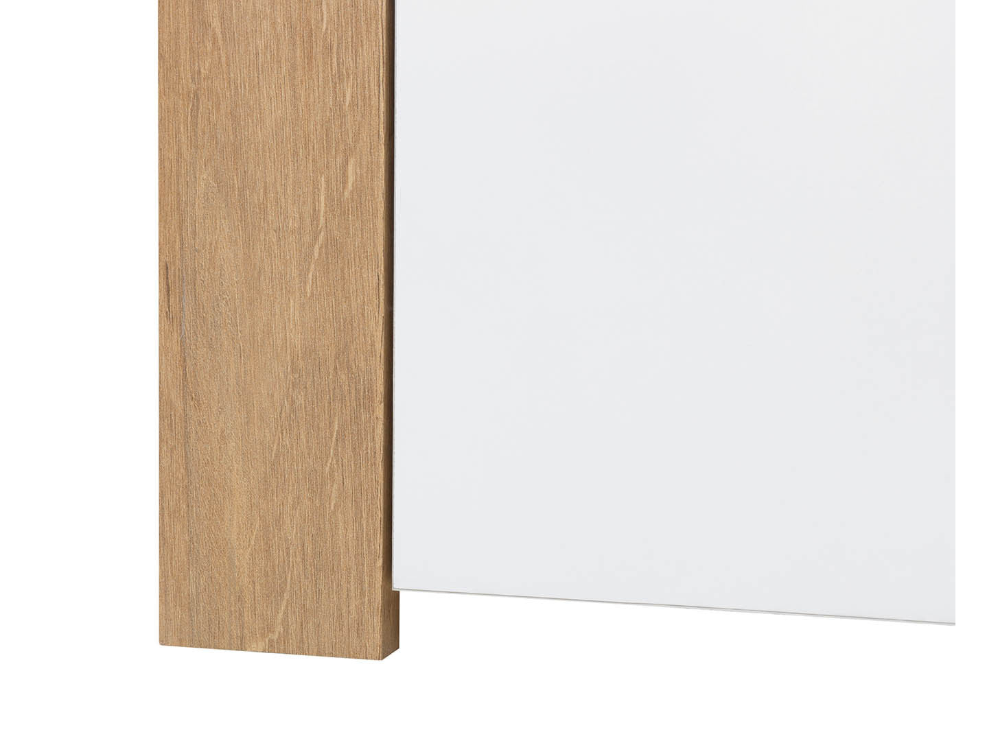 Balder Closed Bookcase with Drawer | Riviera Oak / White Gloss | 62×192 cm