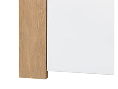 Balder Closed Bookcase with Drawer | Riviera Oak / White Gloss | 62×192 cm