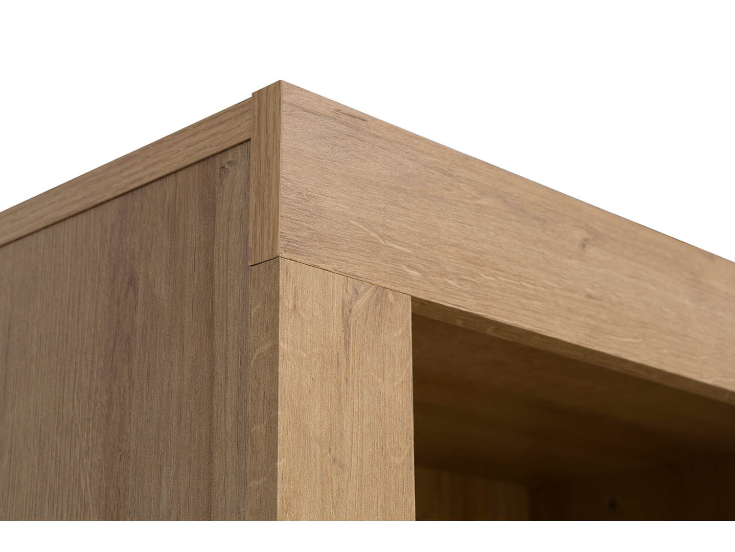 Balder Open Bookcase 62×192 cm – 3 Shelves & Drawer | Riviera Oak & White Gloss