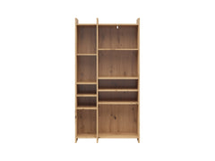 Benny Open Bookcase 80x155.5 cm – Artisan Oak, Geometric Shelves, Display & Storage