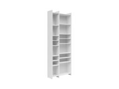 Benny — Tall Geometric Bookcase | 80 × 226 cm | Irregular Compartments | White