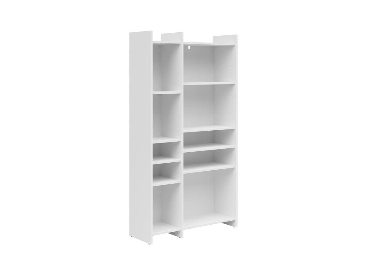 Benny Geometric Bookcase 80 cm – White | Open Display Shelving
