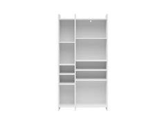 Benny Geometric Bookcase 80 cm – White | Open Display Shelving